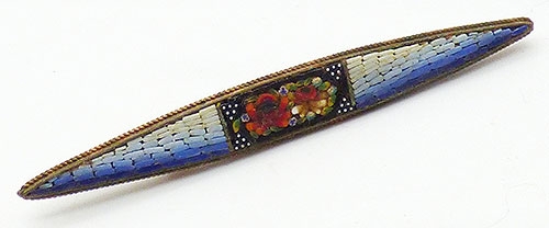 Italy - Micro Mosaic Tapered Bar Pin
