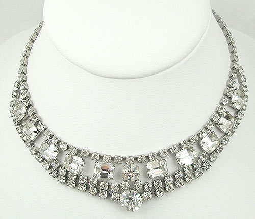 Vintage Rhinestone Necklace - Garden 