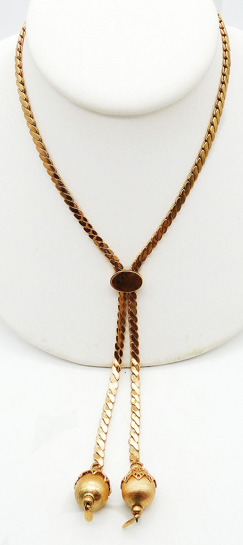 Newly Added Monet Gold Plated Bolo Slide Necklace