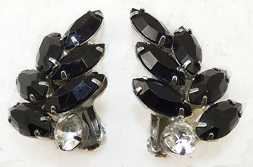 Weiss - Weiss Black Rhinestone Earrings