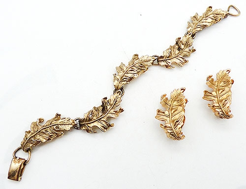 Leaves & Plants - Naper Sterling Vermeil Leves Bracelet Set