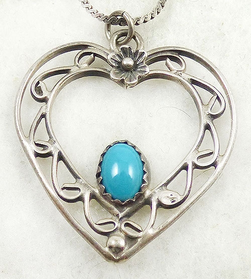 Hearts - Silver Filigree Heart Pendant Necklace