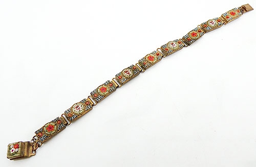 Italy - Italian Mosaic Rectangles Link Bracelet