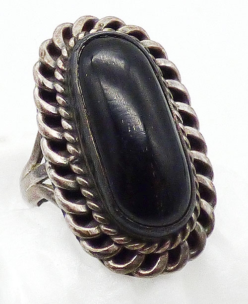 Sterling Silver - Native American Onyx Sterling Ring