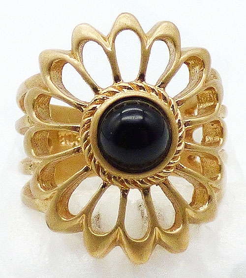 Collectible Contemporary - Lia Sophia Matte Gold Flower Ring