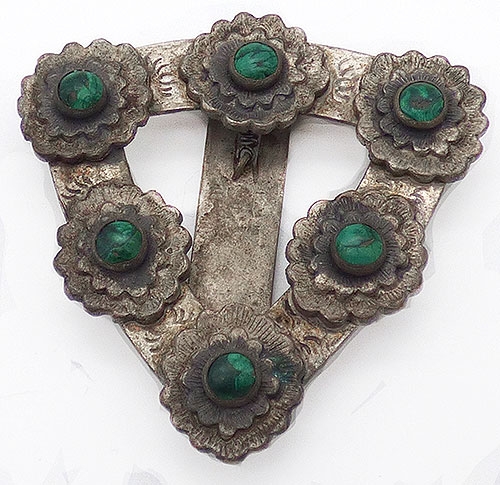 China - Chinese Silver Turquoise Dess Clip