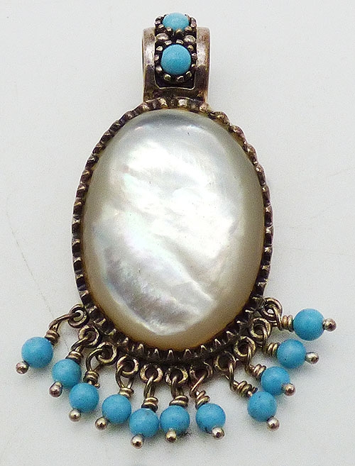 Thailand/Siam - Thai Sterling Mother-of-Pearl Pendant