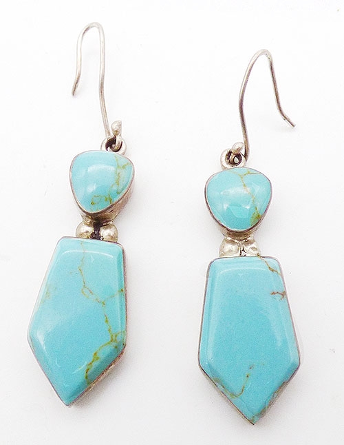 Mexico - HOB Mexican Sterling Howlite Earrings