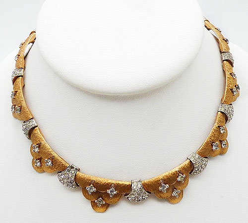 Newly Added Joseph Mazer Gold Tiered Scallops Necklace