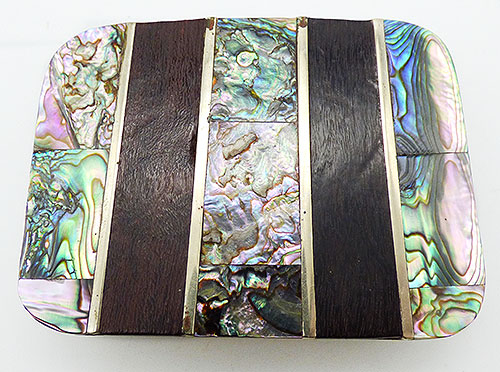 Newly Added Mexican Inlaid Wood and Abalone Buckle