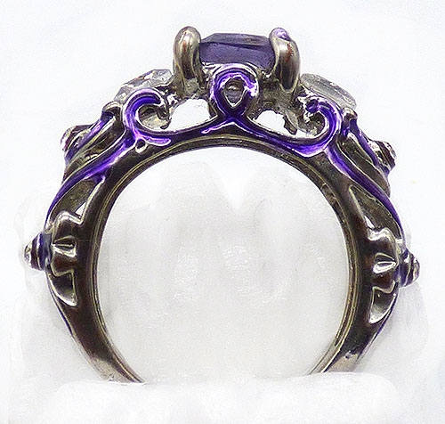 Pantone Color of the Year 2022 - Purple Glass and Enamel Ring