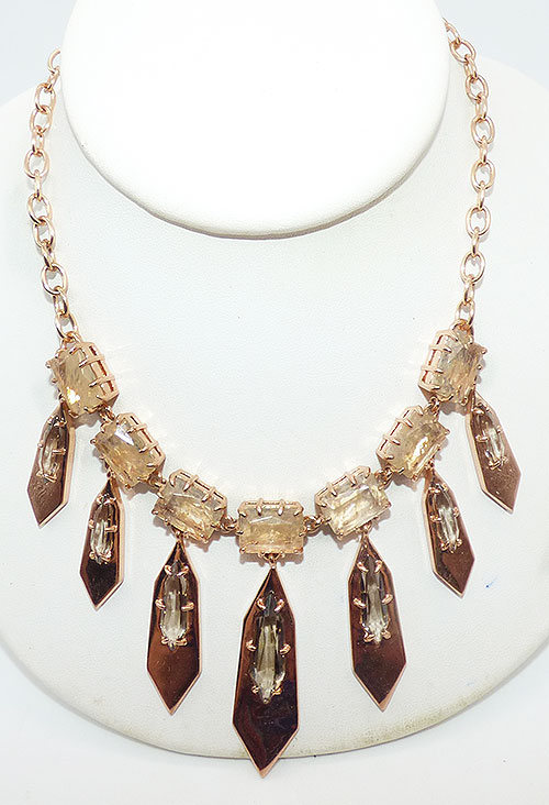 Newly Added Vince Camuto Gold Dangles Statement Necklace