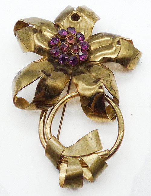 Brooches - Enormous Dimensional Retro Flower Brooch