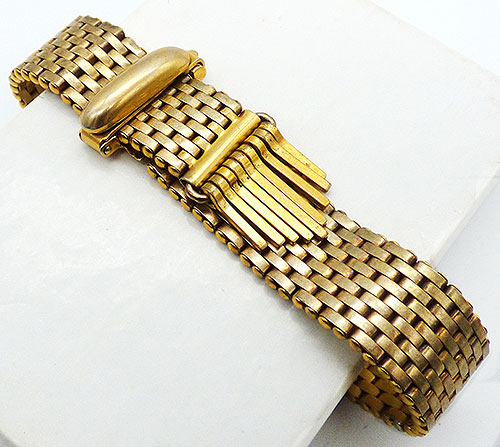 Bracelets - Kreisler Gold Brick Link Tassel Bracelet