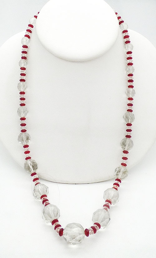 Crystal Bead Jewelry - Art Deco Crystal Beads Necklace