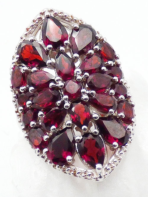 Misc. Signed A-F - Chapel Zenray Sterling and Garnets Ring