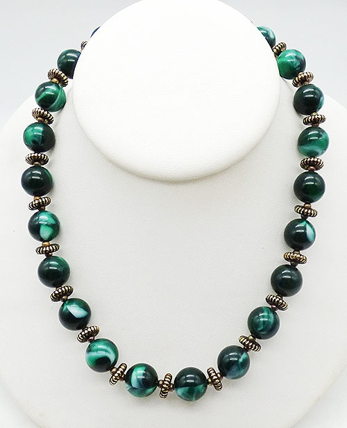 Newly Added Plastic Malachite Beads Necklace