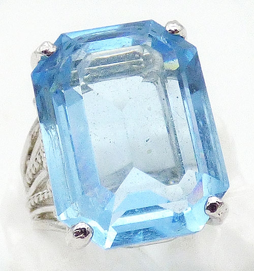 Rings - Aurora Jewelry Co Light Blue Glass Ring