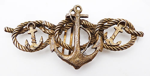 Nautical Jewelry - Oversized Brass Anchors Buckle