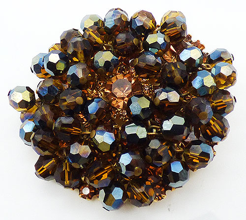 Newly Added Juliana Mink Crystal Beads Cha-Cha Brooch