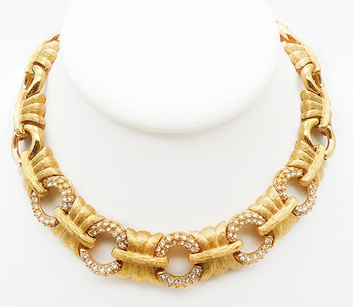Givenchy - Givenchy Rhinestone Gold Link Necklace