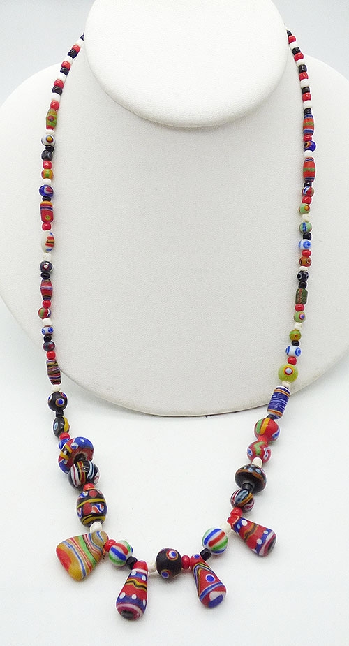 Necklaces - Kiffa Glass Trade Beads Necklace