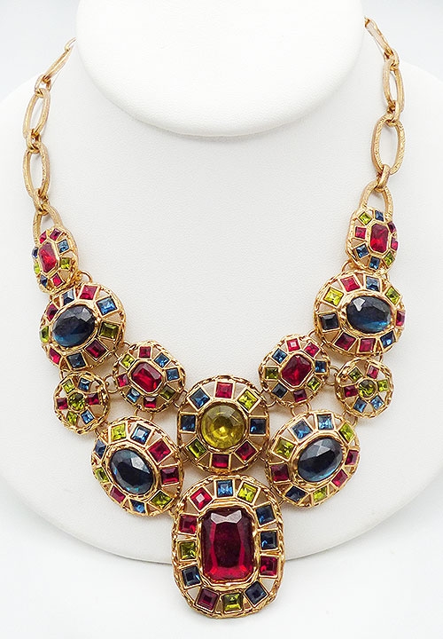 Misc. Signed G-L - R. J. Graziano Multi Color Statement Necklace