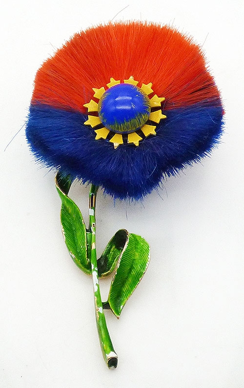 Florals - Hattie Carnegie Dynel Flower Brooch