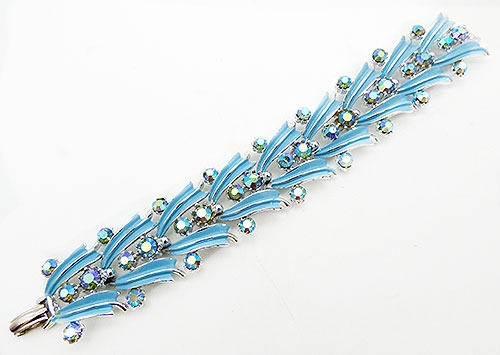 Art - Art Blue Enamel and Rhinestone Bracelet