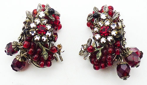 Earrings - Robert DeMario Red Bead Earrings