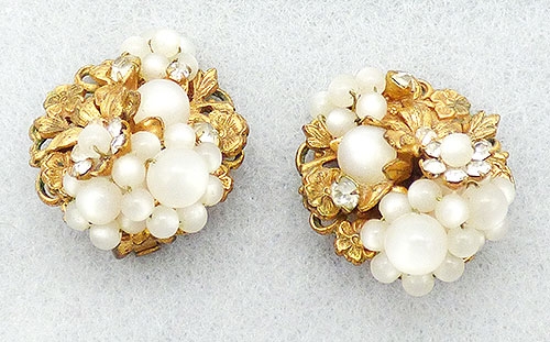 DeMario - DeMario White Glass Bead Earrings