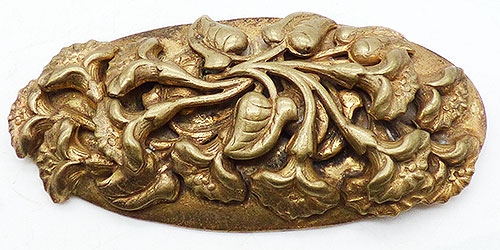 Newly Added Art Nouveau Brass Tulips Brooch