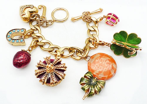 Charm Jewelry - Juicy Couture Juicy Pop Crown Shamrock Charm Bracelet