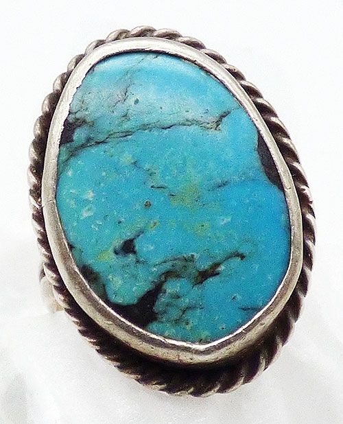 Turquoise Jewelry - Navajo Turquoise Sterling Ring