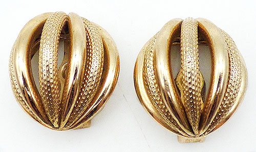 Napier - Napier Golden Domed Melon Earrings