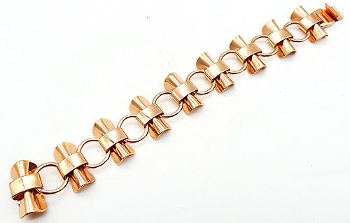 Newly Added Rose Gold Plated Bow Link Bracelet