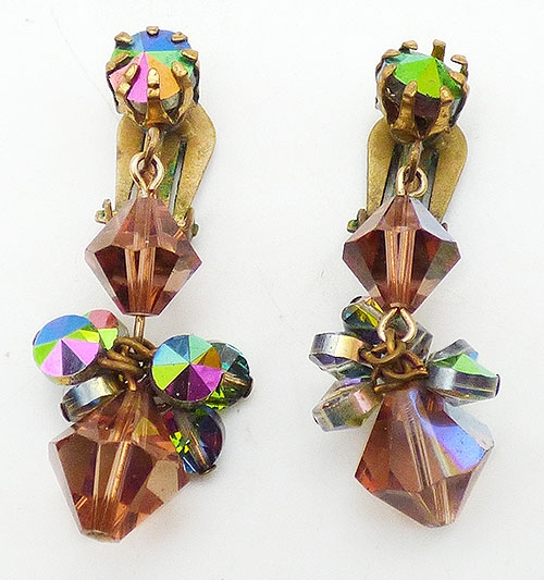 Crystal Bead Jewelry - Rainbow Aurora Crystal Bead Earrings