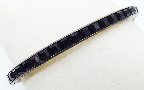 Newly Added Art Deco Sterling Black Rhinestone Bracelet