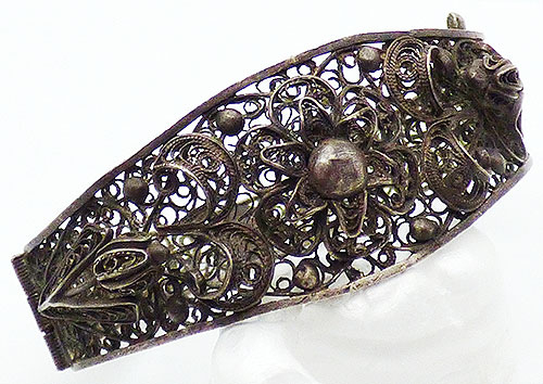 Bracelets - Middle Eastern Silver Fligree Bracelet