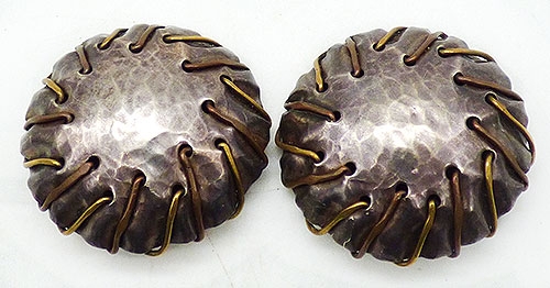 Trend Fall Winter: Chunky and Statement Earrings - Marjorie Baer Mixed Metal Domed Earrings