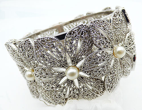 Bracelets - Nolan Miller Silver Flowers Bracelet