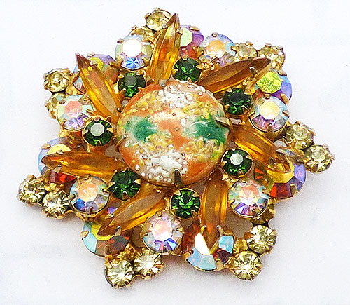 Newly Added Juliana Easter Egg Aurora Rhinestone Brooch