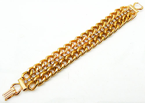 Newly Added Gold Plated Double Curb Chain Bracelet
