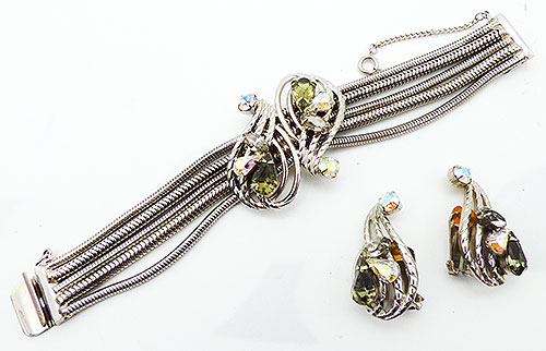 Newly Added Hobé Rhinestone Snake Chains Bracelet Set