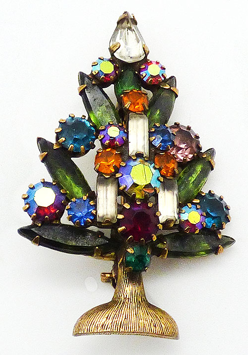 Weiss - Weiss Three Candle Christmas Tree Brooch