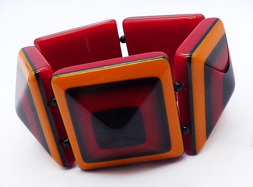 Newly Added Marion Godart Laminated Resin Stretch Bracelet